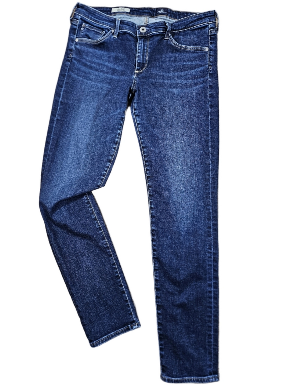 AG Adriano Goldschmied The Stilt Cigarette Leg Low Rise Dark Wash Jean